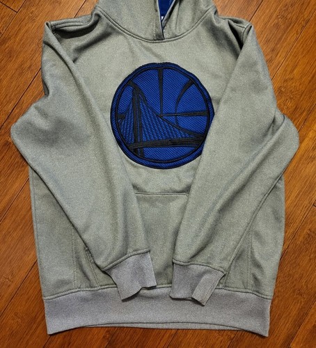 NBA Golden State Warriors Youth Hoodie Sweatshirt Gray & Blue Size L (14-16) - Picture 7 of 8