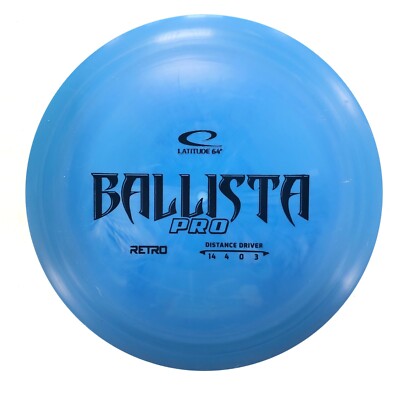 DISC GOLF LATITUDE 64 RETRO BALLISTA PRO OVERSTABLE DISTANCE DRIVER 173g BLUE