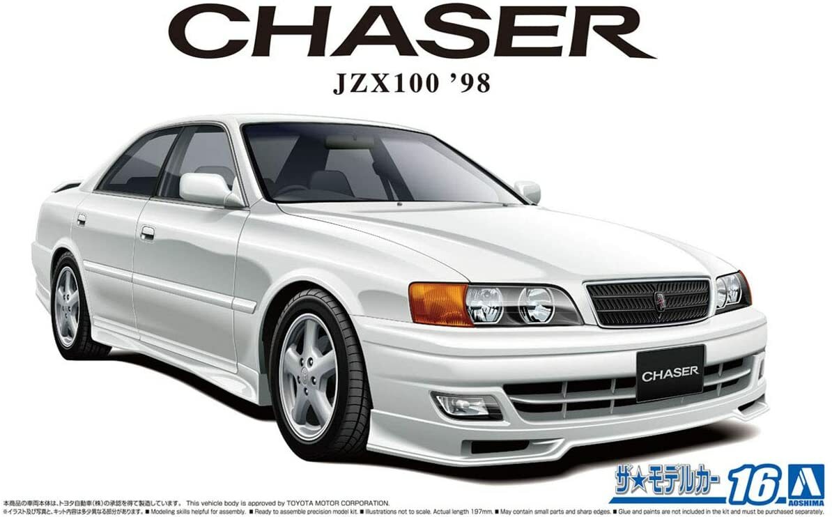 Aoshima 1/24 Model Kit Toyota JZX100 Chaser Tourer V 1998 from Japan 3780 Aoshima 1/24 Model Kit Toyota JZX100 Chaser Tourer V 1998 from Japan 3780