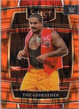 2022 Panini Select WWE #9 The Godfather Orange Flash Prizms