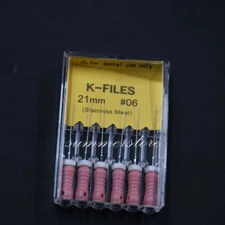 Dental Endodontics 21mm Endo Root Canal H/R/K-FILE Stainless Steel Size Optional