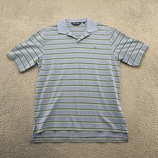 Vintage Polo Ralph Lauren Striped Shirt - Medium Blue, Green Strips Green Pony