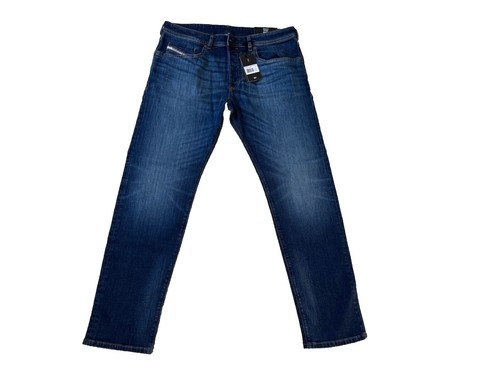 Diesel Industry Stonewashed Buckleback Straight Leg Denim Jeans