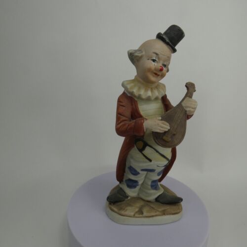Vintage Musical Hobo Clown Playing Guitar painted Figurine Korea UCGC WZKVU - Picture 2 of 14