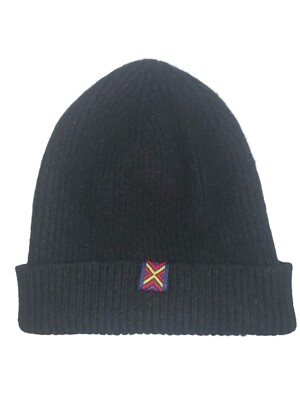 Paul Smith PS schwarz optisches Band Wolle Beanie Herren brandneu