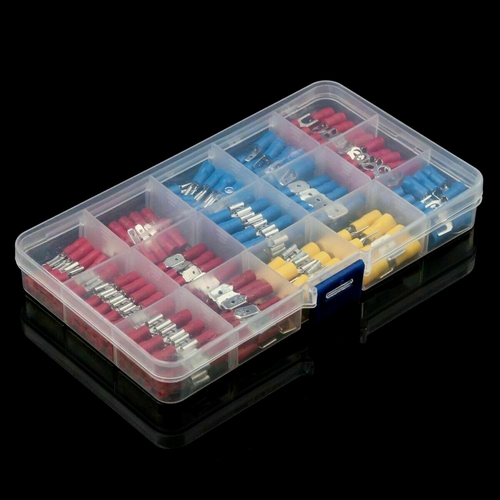 280PCS Assorted Electrical Wire Terminals Crimp Connectors Spade Insulated Kit - Picture 14 of 16