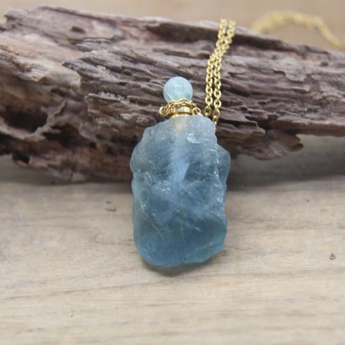Fluorite Perfume Bottle Pendant Crystal Quartz Stone Pendants DIY Necklace 1Pc - Picture 14 of 14