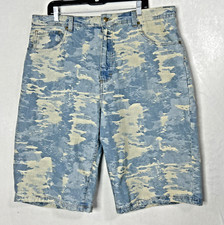 Trust Distressed Denim Shorts Men's Size 40 Blue Jorts Baggy Wide Leg Y2K Shorts
