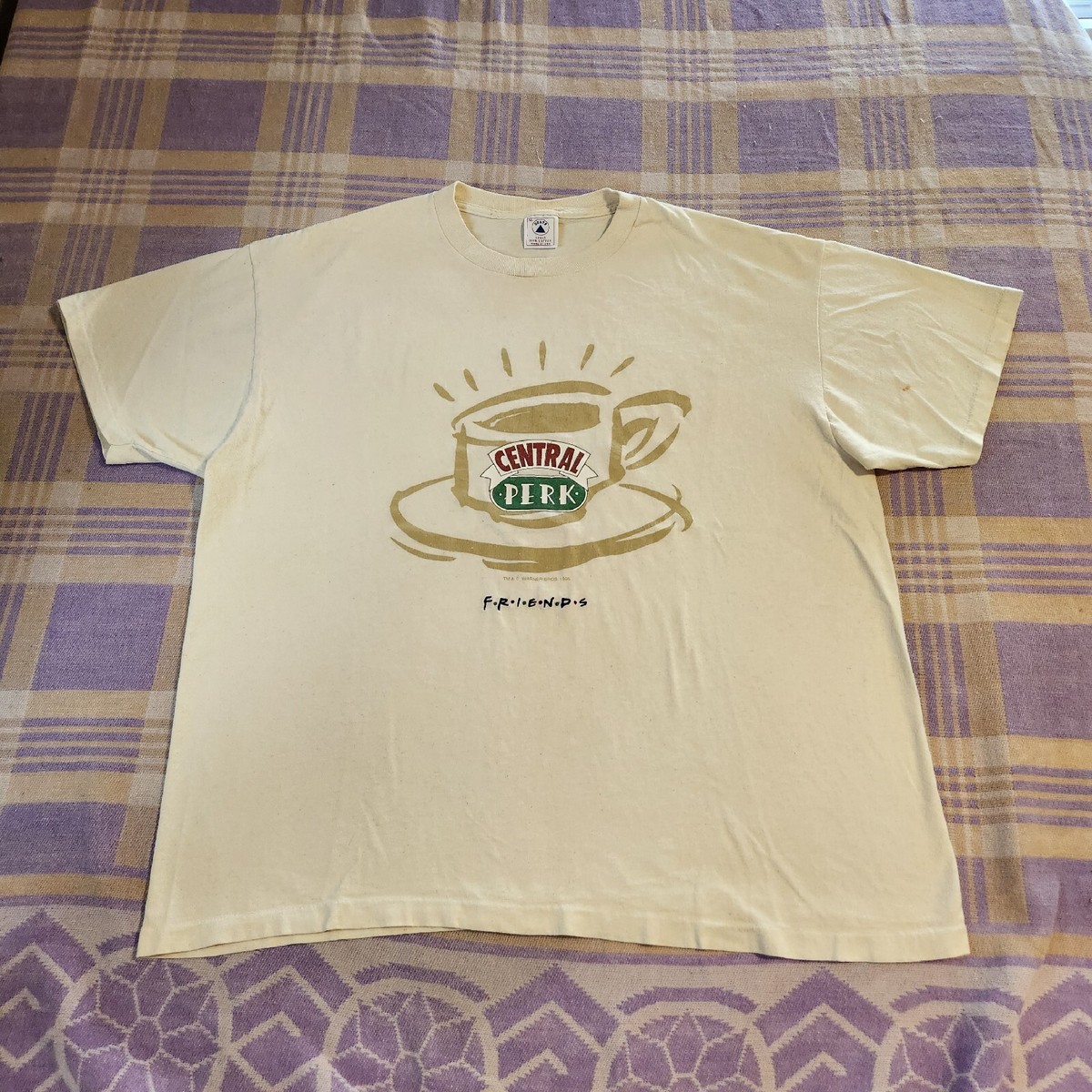Vintage 90s Friends TV Show T Shirt XL Central Perk Graphic