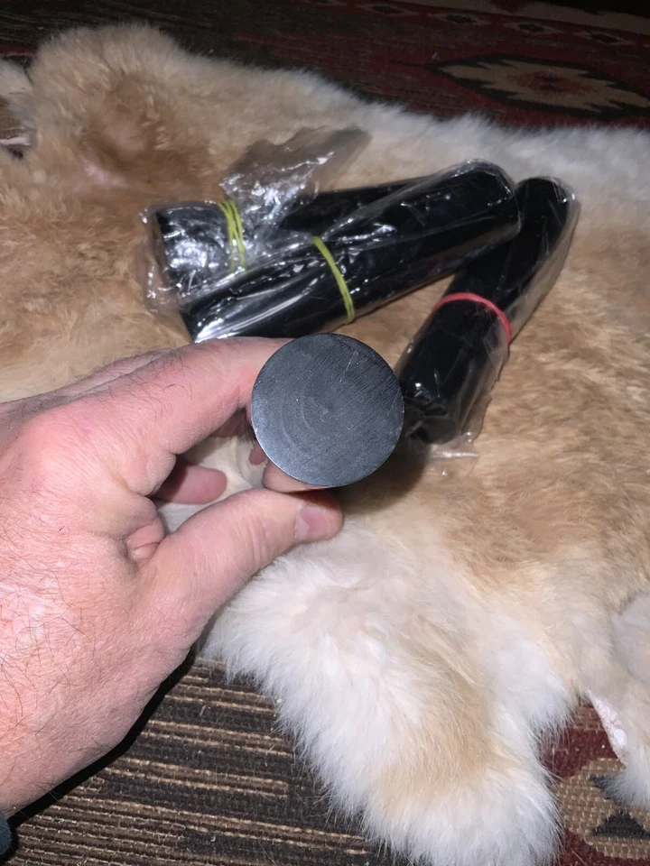 MANGO CUCHILLO CUERNO BÚFALO Varillas Redondas 5” X 1 3/16”, Negro, Cilindros para Fabricar Cuchillos Foto 2 de 4