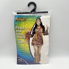 Spirit Halloween Peace  Love Hippie Costume 4 pcs Set Women  s Size Small/Medium