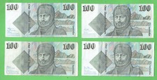 #D492. CIRCULATED SET(4) AUSTRALIAN $100 PAPER BANKNOTES