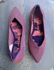 Rothy’s Rose Double Stitch Point Flats 8.5 - Only Worn 2 Times!