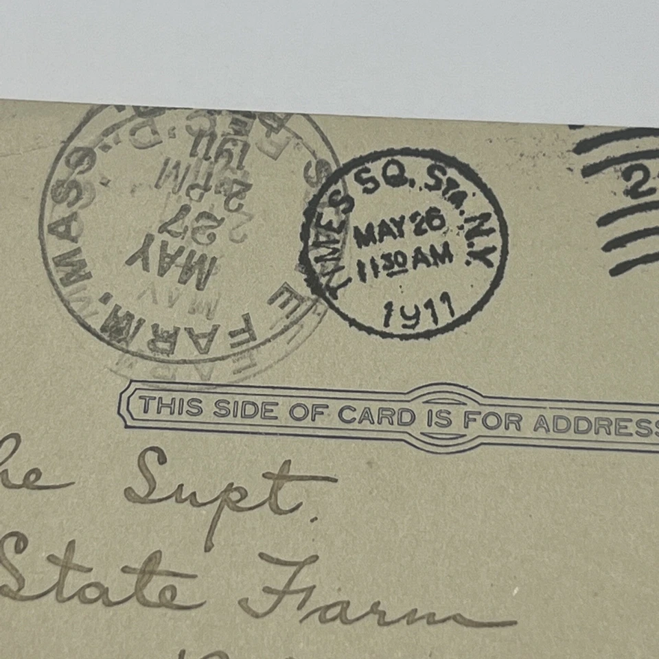 US SC UX22 5-26-11 Times Square NY cancel NY Pub. Lib. Addr. Chg. #A109 - Image 2 of 3