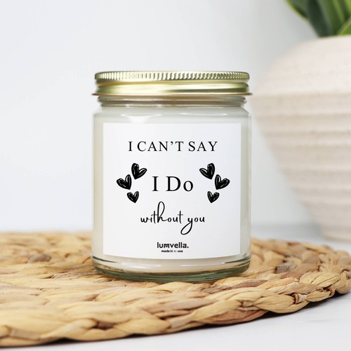 I Can't Say I Do Without You, Wedding Gift, Wedding Day Candle Gift Wedding - Picture 3 of 9