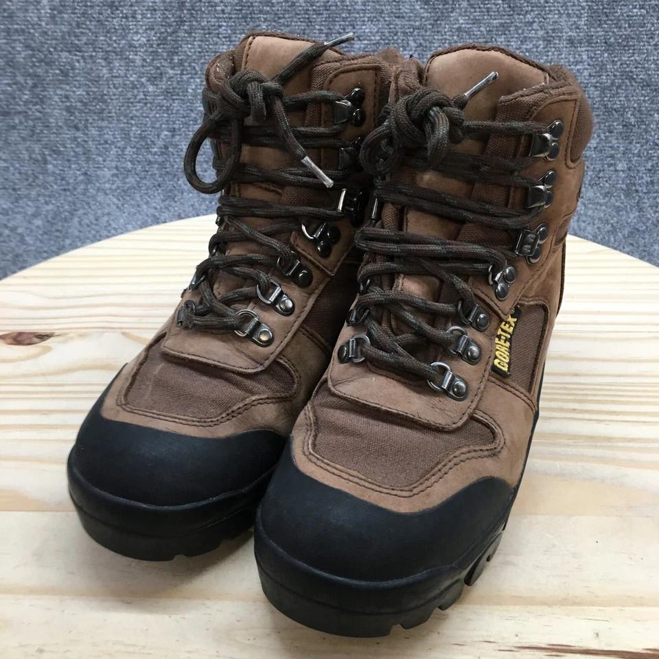 Cabelas Botas de Senderismo Mujer 8 Cuero Marrón Con Cordones Punta Redonda Goretex Vibram Foto 3 de 4