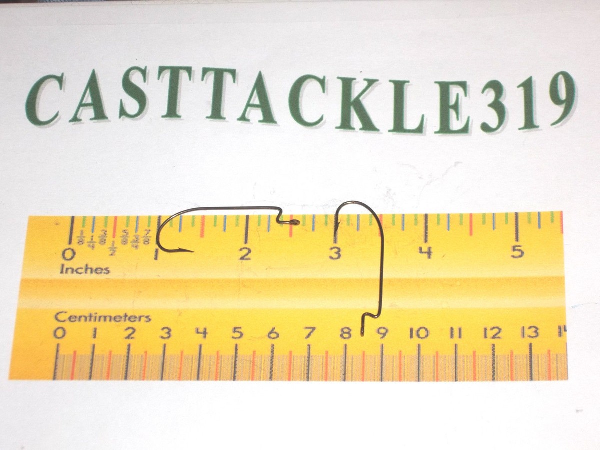 EAGLE CLAW L095JB Z-BEND WORM HOOK SIZE 3/0 25 PACK | eBay