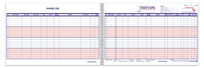 TODAY'S UPS LOG BOOK PHONE LOG OFFICE CUSTOMER CONTACT LOG 50 SHEETS RECEPTION 