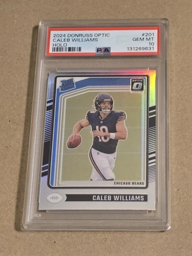 2024 Donruss Optic Caleb Williams Holo Prizm RC #201 PSA 10 Gem Mint Rookie