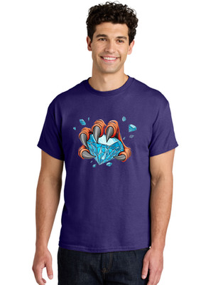 Clawed-Diamond Mens Graphic Tee, 100% Cotton, Casual Summer Wear