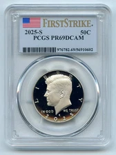 2025 S Clad Proof Kennedy Half Dollar PCGS PR69DCAM First Strike