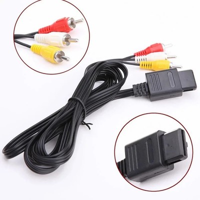 AV TV Audio Video Stereo Cable Cord For Nintendo 64 N64 SNES Gamecube 6FT