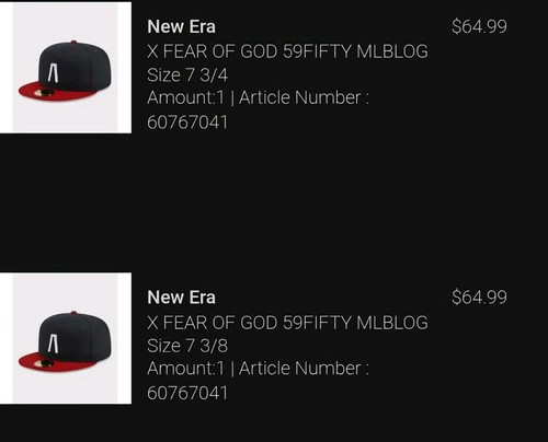 New Era 59FIFTY Fear Of God FOG Atlanta Braves Wool Fitted 7 3/4 Hat - Picture 8 of 8