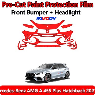  Front Bumper PPF Kit Film For Mercedes-Benz AMG A 45S Plus Hatchback 2021-2023