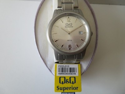 QQ Citizen Superior Herrenuhr Datum. Gehäuse und Armband versilbert. 99,00  Neu