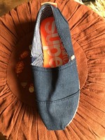 Superdry Womens Canvas Blue Denim Flats Shoes New Size 4 (3-3.5)