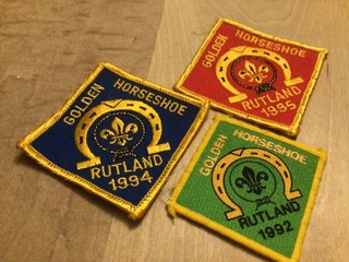 Rutland Golden horseshoe scout badges x 3