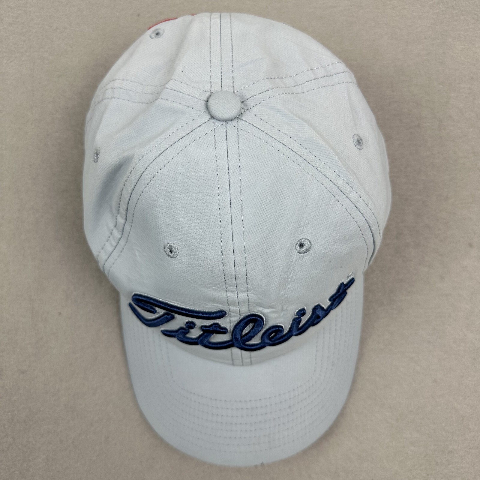 Titleist Hat Cap Men Strap Back Blue Solid Canvas… - image 7