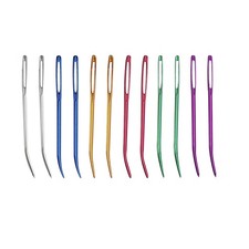 12 Pcs Large Big Eye Weaving Needles, Tapestry Needles Bent Kit, 6 colors