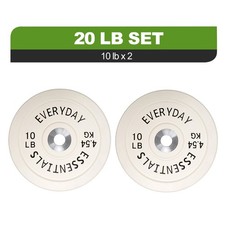 Olympic Bumper Plates Pair 10LB, 2-Inch Rubber Barbell Plates with Steel Insert