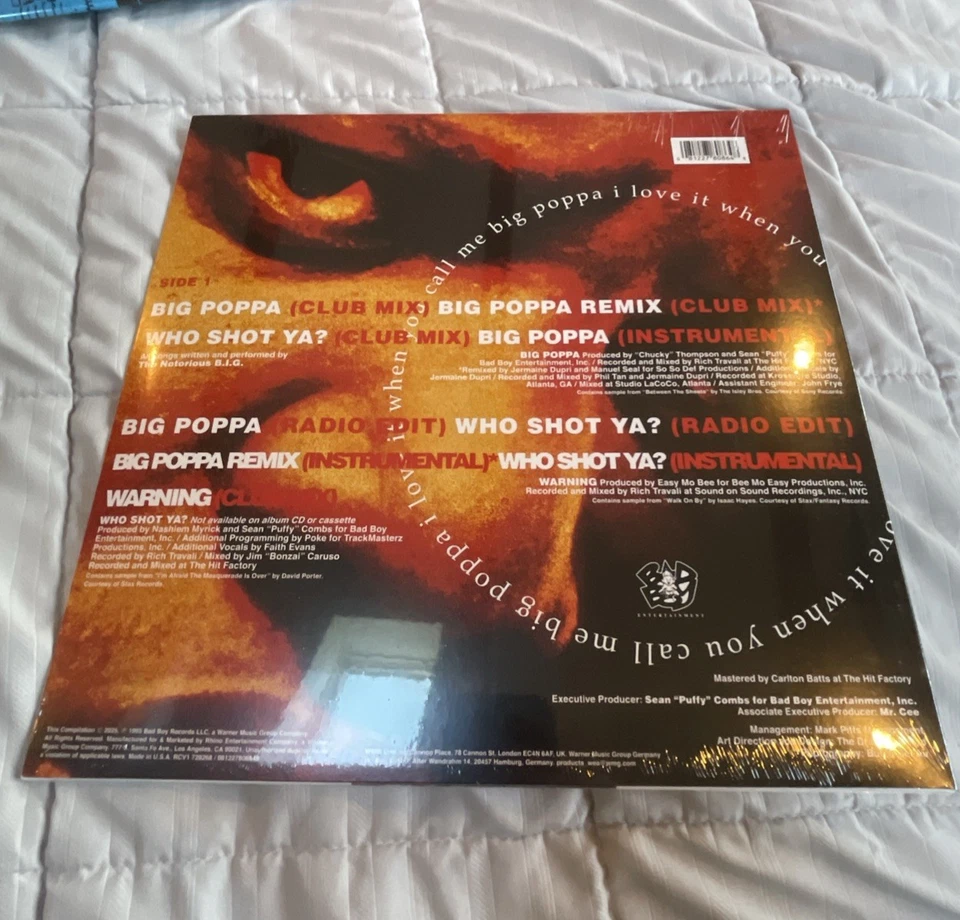 NOTORIOUS B.I.G. Big Poppa Remix USA EP Color Vinyl RSD BK Friday 2025 - Image 3 of 3