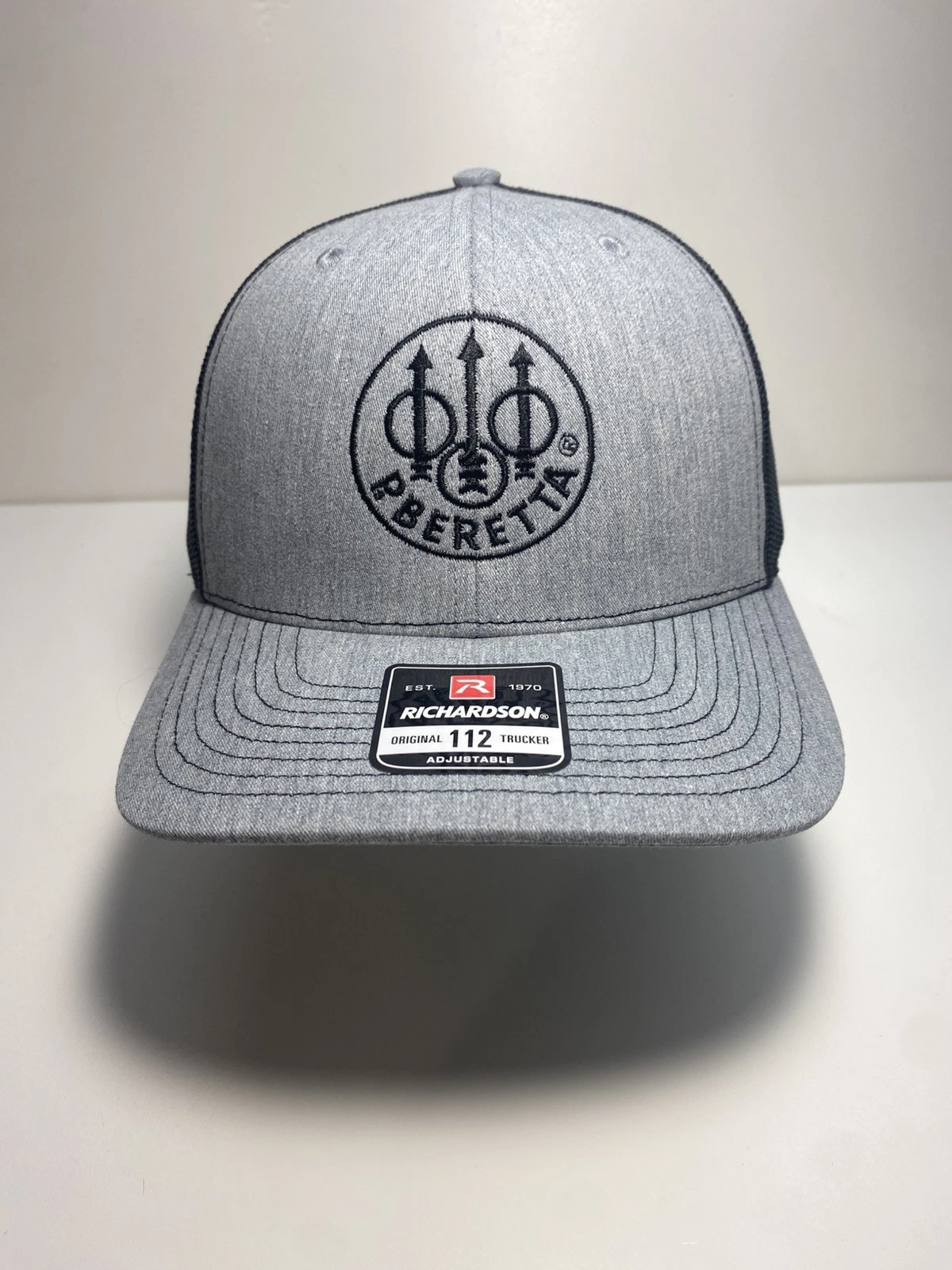 Beretta Firearms Logo Cap Gray/black Mesh Richardson 112 SnapBack