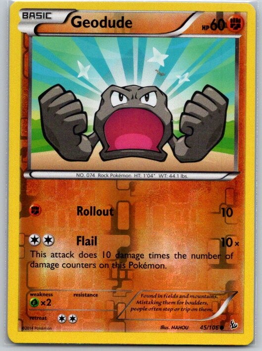 Geodude 45/106 Reverse Holo XY - Flashfire LP