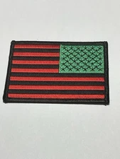 Pan African American Flag Embroidered Iron On Patch F52 Fast Free Shipping Green