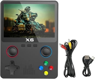New - X6 Handheld Video Game Console 3.5 In 10000 Games Supports Expansion Cards