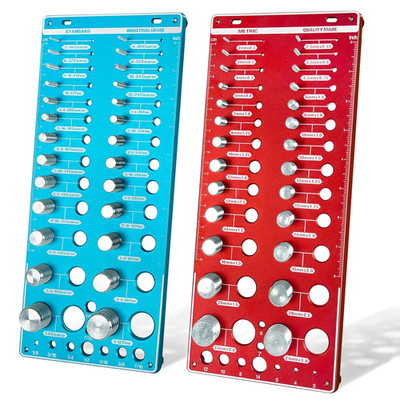 70 Nut and Bolt Thread Checker Standard and Metric, Bolt & Nut Identifier Board 