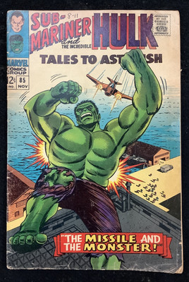 TALES TO ASTONISH #85 COMIC BOOK LOT HULK NAMOR STAN LEE COLON BUSCEMA EVERETT