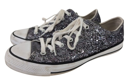 Converse Chuck Taylor Ox Glitter Galaxy Dust Sneaker Damen 9 Silber Low Top Glam