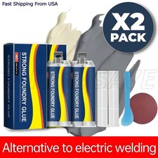 Strong Foundry Glue, High Temperature Resistant Casting Metal Repair Glue 2 Pack