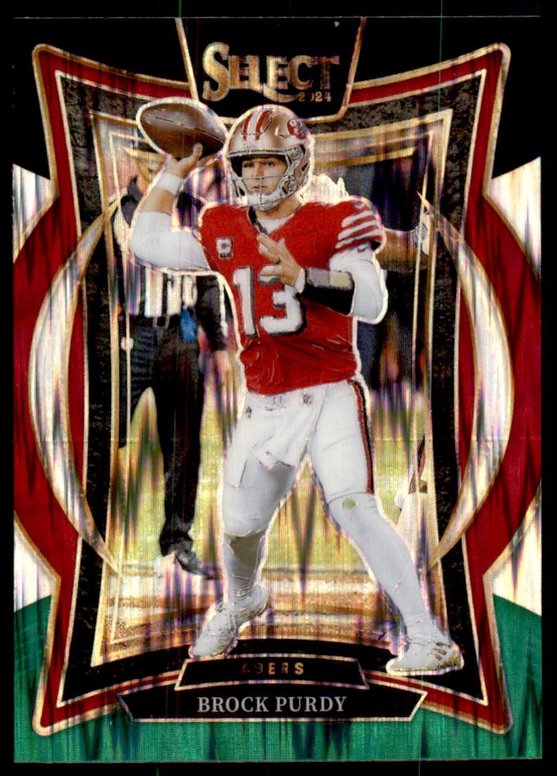 2024 Select Brock Purdy #37 Black & Green Prizm Shock