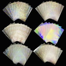 300 Pcs Kpop Photocard Sleeves Laser Flashing Card Sleeves Heart Star Glass G...