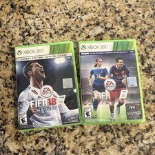 Lot of 2 Empty Xbox 360 Replacement Cases - FIFA 16 FIFA 18 Original Art