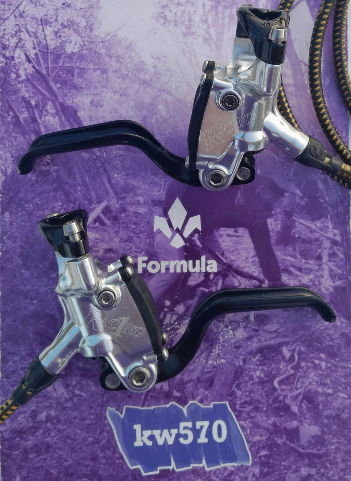 Formula - Juego de frenos R1R/R1 Racing mangueras pulidas plateadas con kevlar 77-137 cm rojo Foto 3 de 4