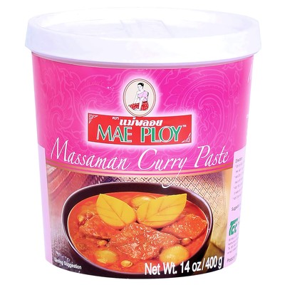 Mae Ploy Thai Curry Paste 14oz Authentic Massaman Flavor No MSG Preservatives
