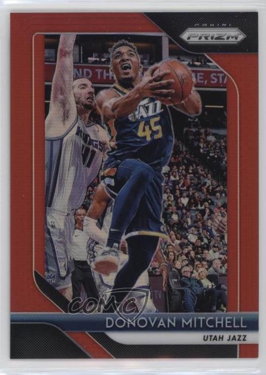 2018-19 Panini Prizm Red Prizm 21/299 Donovan Mitchell #143 16uo