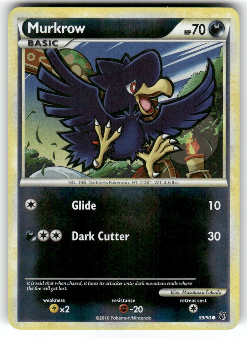 MURKROW - 59/90 - MP - HGSS Undaunted - REVERSE HOLO Common - Pokemon